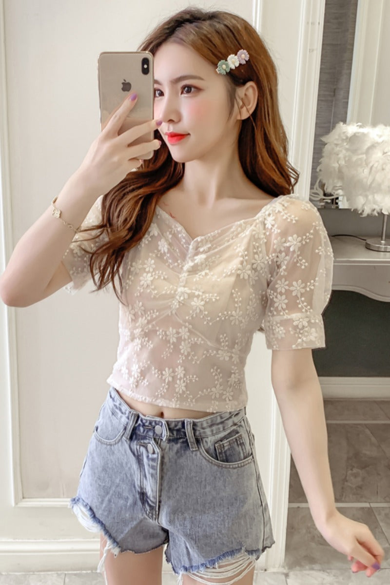 Lace shirt women