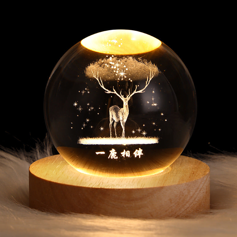 LED Night Light Milky Way Galaxy Solar System Crystal Ball