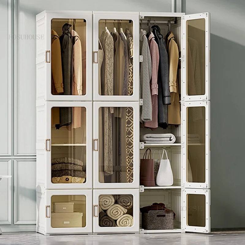 Plastic Folding Wardrobe Storage Portable Clothes Locker