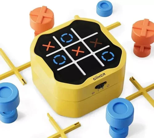 Puzzle Tic Tac Toe Bolt Game, 3 in 1 Handheld Puzzle Game Console, Single Player Mode Versus Mode