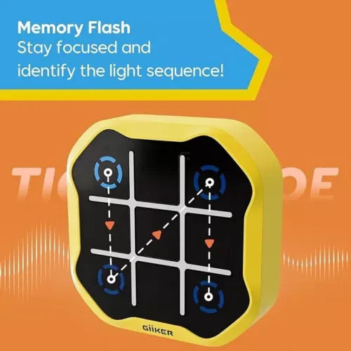 Puzzle Tic Tac Toe Bolt Game, 3 in 1 Handheld Puzzle Game Console, Single Player Mode Versus Mode