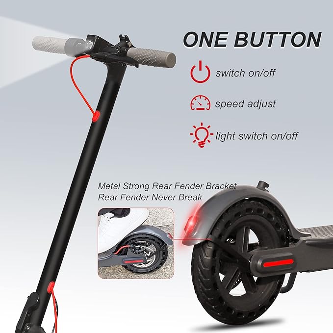 AOVOPRO Patinete eléctrico adulto, motor de 350 W, alcance de 30 km