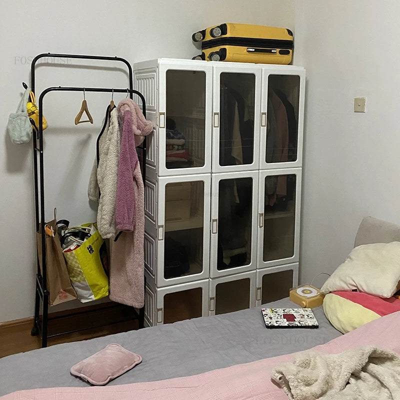 Plastic Folding Wardrobe Storage Portable Clothes Locker