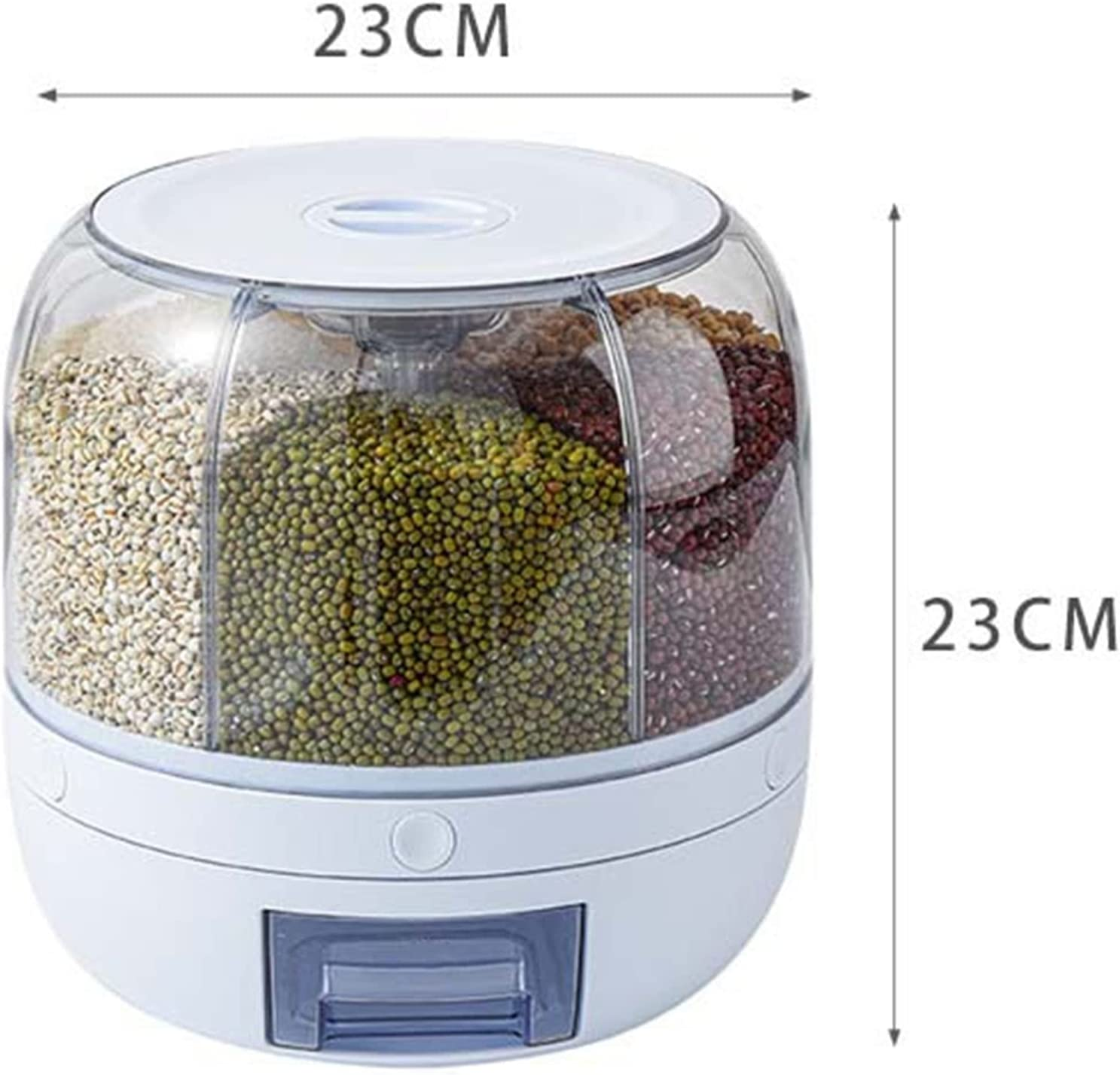 360° Rotating Rice Dispenser Food Dispenser 6 in 1