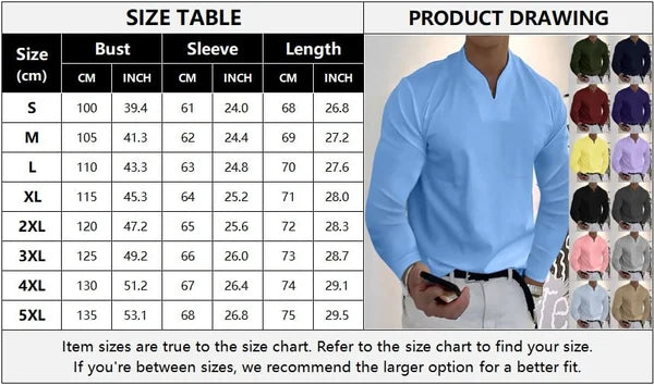 Men's Loose Casual Long Sleeve Top
