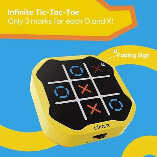 Puzzle Tic Tac Toe Bolt Game, 3 in 1 Handheld Puzzle Game Console, Single Player Mode Versus Mode