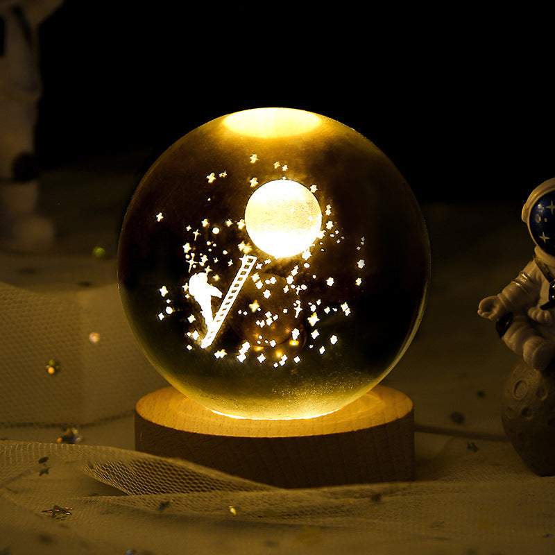 LED Night Light Milky Way Galaxy Solar System Crystal Ball