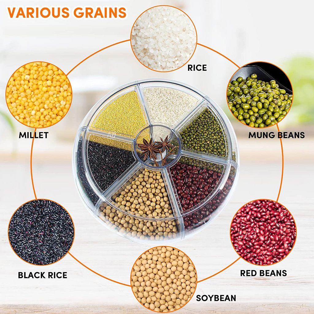 360° Rotating Rice Dispenser Food Dispenser 6 in 1